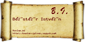 Bástár István névjegykártya